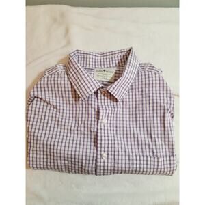 Oak Hill Shirt Mens 19 35 36 Purple Tattersall Check Long Sleeve Cool & Dry